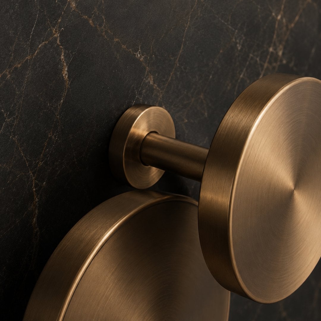 Bronze and black steel metal accents for Modern Alpine interiors