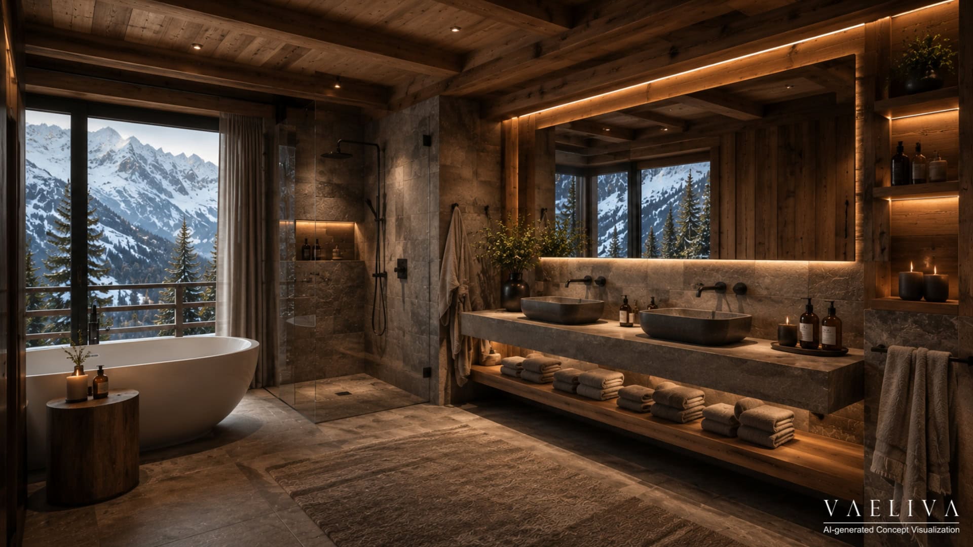 Modern Alpine bathroom — House 001