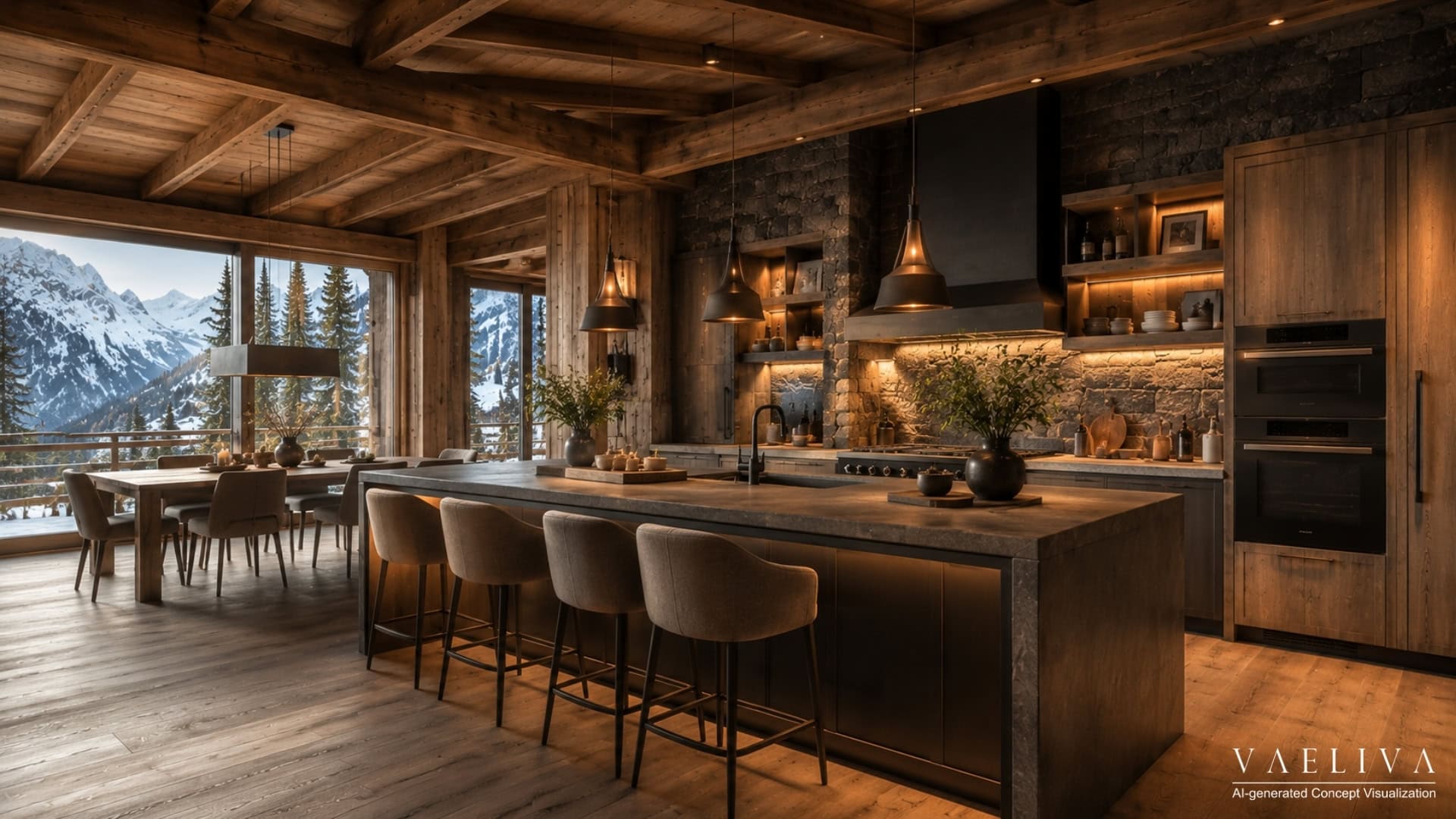Modern Alpine kitchen — House 001