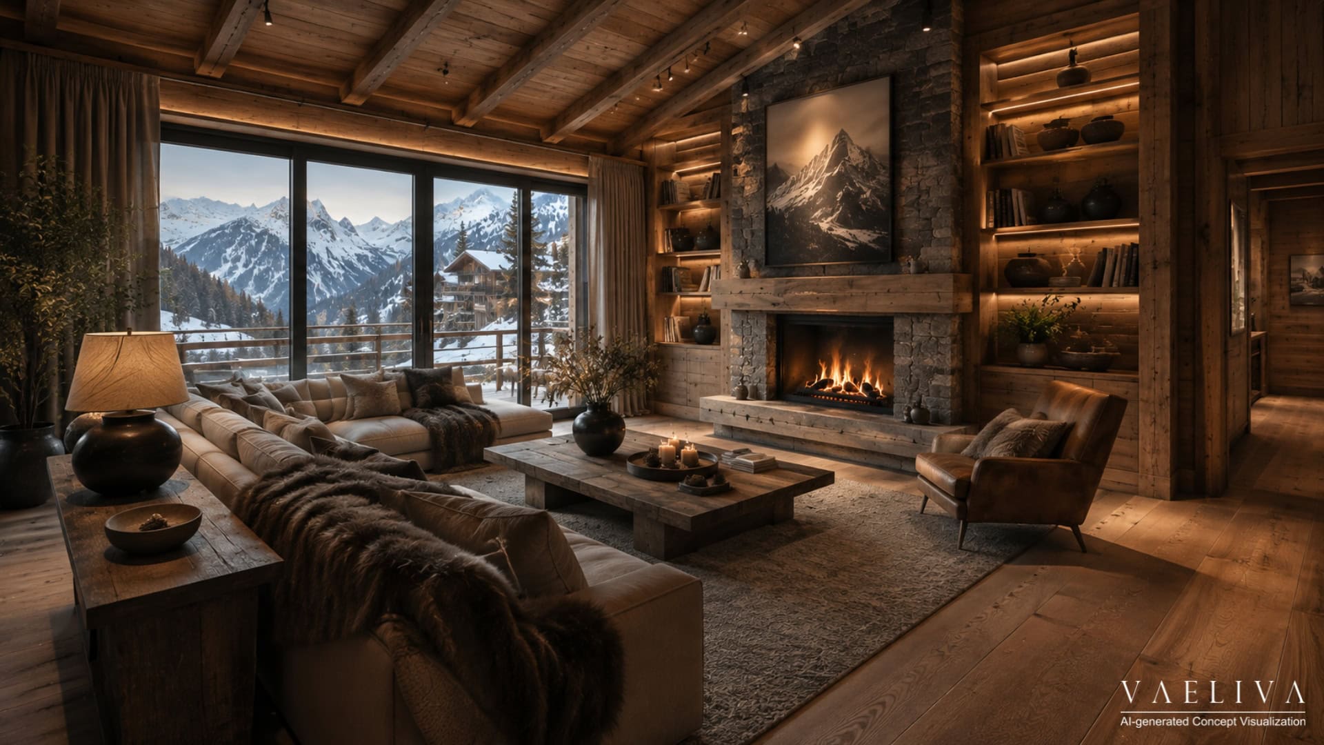Modern Alpine living room — House 001