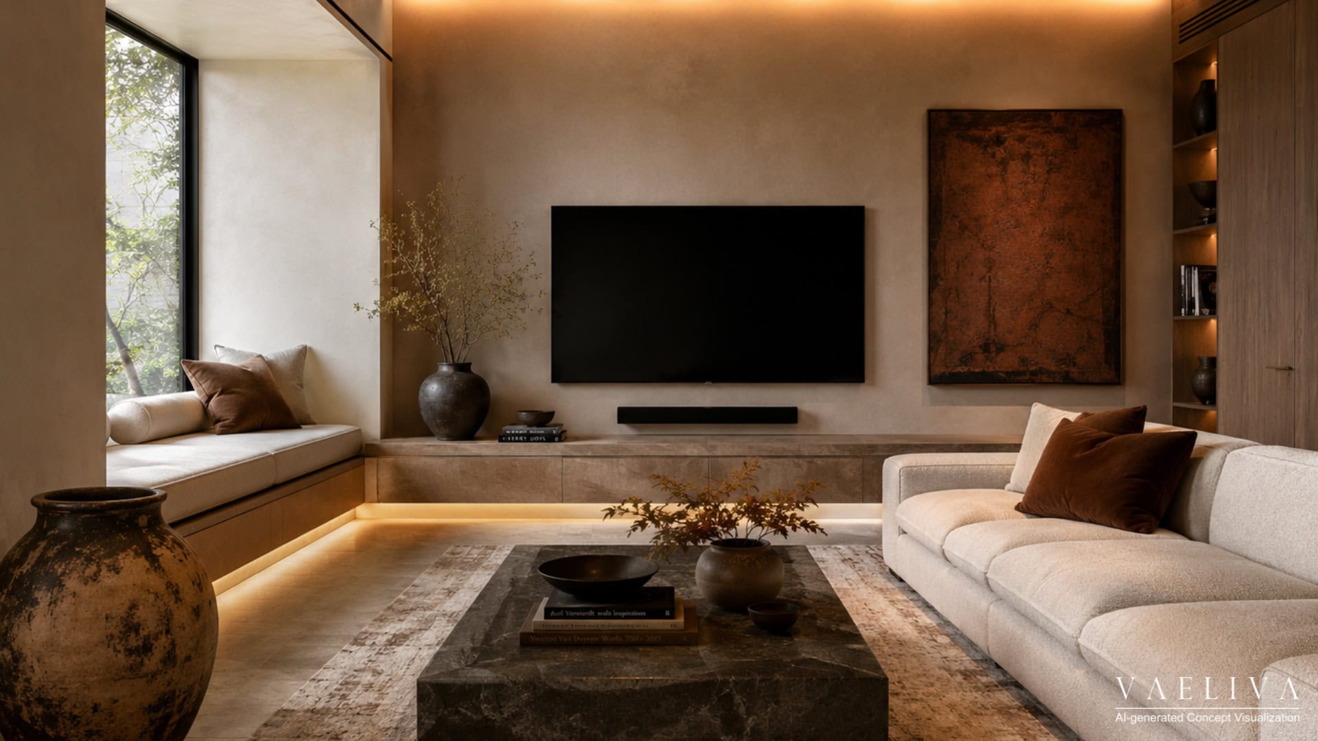 Organic Modern Living Room — House 001