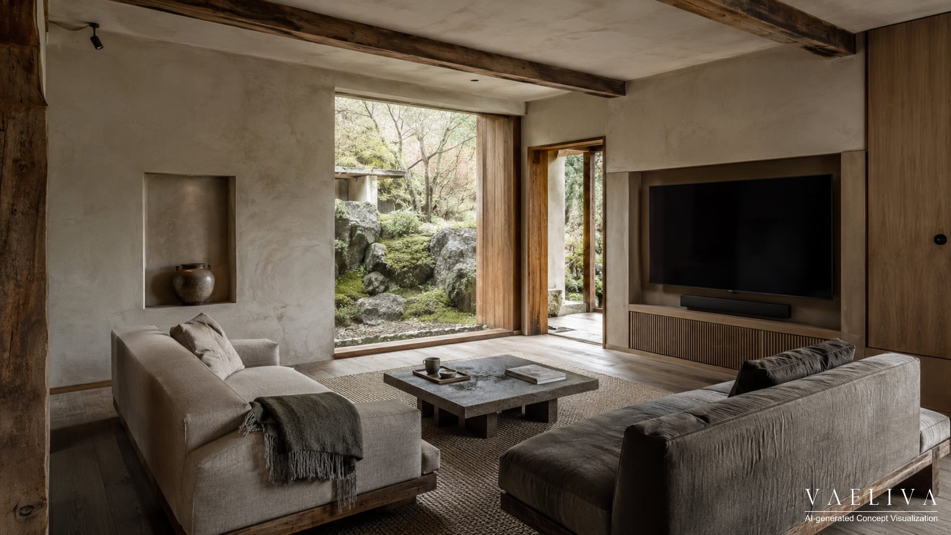 Wabi-Sabi Living Room — House 001