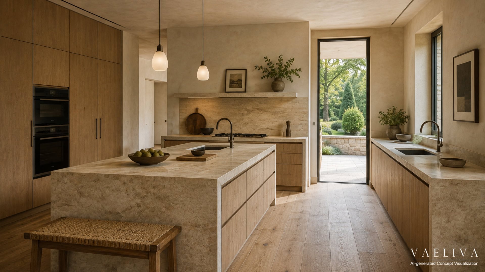 Warm Minimalism Kitchen — House 001